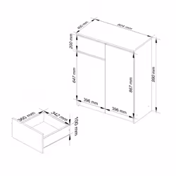 AKORD Furniture Factory OP0LKOMPOL008 Commode