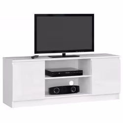AKORD Furniture Factory OP0LRTVPOL001, Blanc, 2 étagères, Brillant, 2 portes(s), 400 mm, 1400 mm
