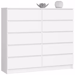 AKORD Furniture Factory OP0LK-1BIA009, Blanc, 10 tiroir(s), Mat, 16 mm, 60 cm, 400 mm