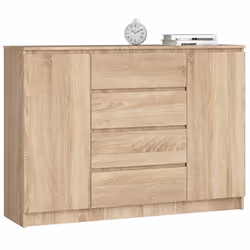 AKORD Furniture Factory OP0LKOMDAB005, Chêne, 4 tiroir(s), Mat, 4 étagères, 2 portes(s), 16 mm