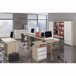 AKORD Furniture Factory IP0PBIUSON002 bureau d'ordinateur Blanc, Couleur chêne - Vue supplémentaire 5