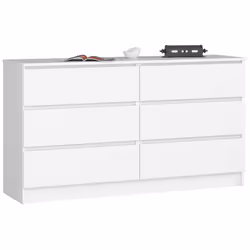 AKORD Furniture Factory OP0LK-1BIA004, Blanc, 6 tiroir(s), Mat, 16 mm, 60 cm, 400 mm