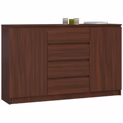 AKORD Furniture Factory OP0LK-1VEN003, Wenge, 4 tiroir(s), Mat, 4 étagères, 2 portes(s), 16 mm