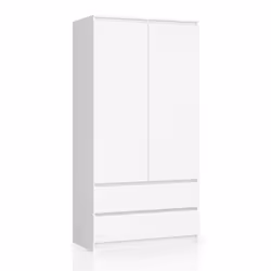 AKORD Furniture Factory SP0PSYSBIA010, Blanc, Armoire, 4 étagères, 2 portes(s), Mat, Porte à charnière