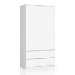 AKORD Furniture Factory SP0PSYSBIA010 placard et armoire de chambre à coucher 4 étagères 2 portes(s) Blanc