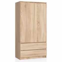 AKORD Furniture Factory SP0PSYSSON010, Chêne, Armoire, 4 étagères, 2 portes(s), Mat, Porte à charnière