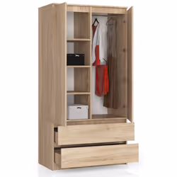 AKORD Furniture Factory SP0PSYSSON010 placard et armoire de chambre à coucher 4 étagères 2 portes(s) Chêne