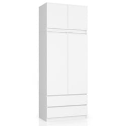 AKORD Furniture Factory SP0PSYSBIANADKOM010 placard et armoire de chambre à coucher 6 étagères 2 portes(s) Blanc