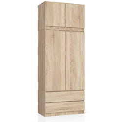 AKORD Furniture Factory SP0PSYSSONNADKOM010 placard et armoire de chambre à coucher 6 étagères 2 portes(s) Chêne
