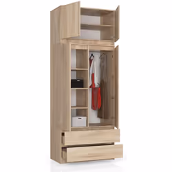 AKORD Furniture Factory SP0PSYSSONNADKOM010 placard et armoire de chambre à coucher 6 étagères 2 portes(s) Chêne