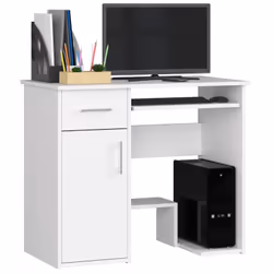 AKORD Furniture Factory IP0PJAYBIA001, Droit, Forme rectangulaire, Mat, Blanc, 1 tiroir(s), 500 mm
