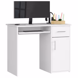 AKORD Furniture Factory IP0PPINBIA001, Droit, Forme rectangulaire, Mat, Blanc, 1 tiroir(s), 500 mm