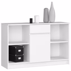 AKORD Furniture Factory OP0LKOMBIA010, Blanc, 1 tiroir(s), Mat, 6 étagères, 1 portes(s), 16 mm