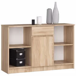 AKORD Furniture Factory OP0LKOMDAB007, Chêne, 1 tiroir(s), Mat, 6 étagères, 1 portes(s), 16 mm