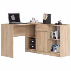 AKORD Furniture Factory OP0LZESDAB002, Chêne, 1 tiroir(s), Mat, 6 étagères, 1 portes(s), 16 mm