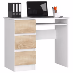 AKORD Furniture Factory IP0PBIUBIADAB009, Droit, Forme rectangulaire, Mat, Blanc, Couleur chêne, 3 tiroir(s), 500 mm