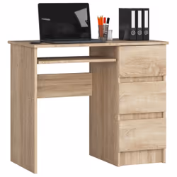 AKORD Furniture Factory IP0PBIUDAB008, Droit, Forme rectangulaire, Mat, Couleur chêne, 3 tiroir(s), 500 mm