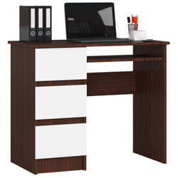 AKORD Furniture Factory IP0PBIUWENBIALEW bureau d'ordinateur Blanc, Bois