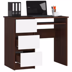 AKORD Furniture Factory IP0PBIUWENBIALEW bureau d'ordinateur Blanc, Bois