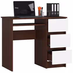 AKORD Furniture Factory IP0PBIUWENBIAPRA bureau d'ordinateur Blanc, Bois