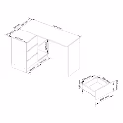 AKORD Furniture Factory IP0P3SOLC0028 bureau d'ordinateur