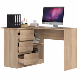 AKORD Furniture Factory IP0P3SDAB0028 bureau d'ordinateur Couleur chêne