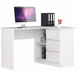 AKORD Furniture Factory IP0P3SPOL001, Droit, Forme rectangulaire, Brillant, Blanc, 3 tiroir(s), 850 mm