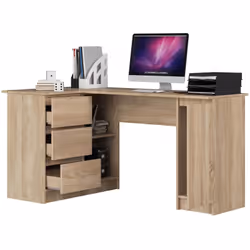 AKORD Furniture Factory IP0PBIUDAB005 bureau d'ordinateur Couleur chêne