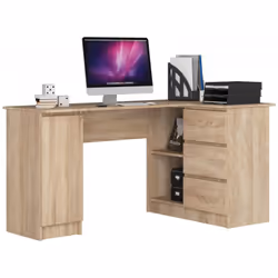 AKORD Furniture Factory IP0PBIUDAB006, Coin, Mat, Couleur chêne, 3 tiroir(s), 850 mm, 1550 mm
