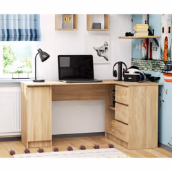 AKORD Furniture Factory IP0PBIUDAB006 bureau d'ordinateur Couleur chêne - Vue supplémentaire 6