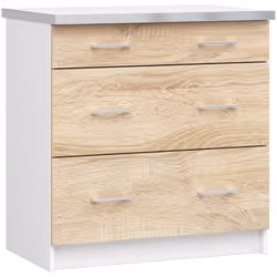 AKORD Furniture Factory KS0PLIMBIA019, Blanc, 16 mm, 3 tiroir(s), 445 mm, 800 mm, 820 mm