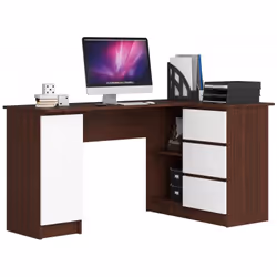 AKORD Furniture Factory IP0PBIUVENBIA004, Coin, Mat, Blanc, Bois, 3 tiroir(s), 850 mm, 1550 mm