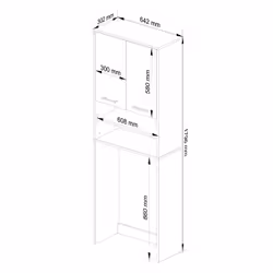 AKORD Furniture Factory OP0LLAZBIAPRA armoire de rangement de salle de bain Blanc - Vue supplémentaire 3