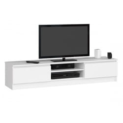AKORD Furniture Factory OP0LRTVCLP160BIA Support TV et centre de divertissement 2 étagères