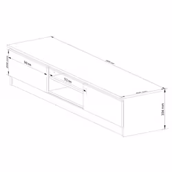 AKORD Furniture Factory OP0LRTVCLP160SON Support TV et centre de divertissement 2 étagères