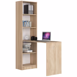 AKORD Furniture Factory IP0PBIUSONSMART, Chêne, 5 étagères, Mat, 16 mm, 500 mm, 1250 mm