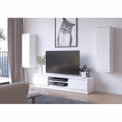 AKORD Furniture Factory MEBCLPBIA001, Blanc, 8 étagères, Mat, 4 portes(s), 400 mm, 2400 mm