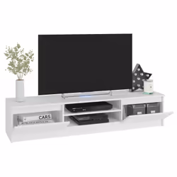 AKORD Furniture Factory MEBCLPBIA001 Support TV et centre de divertissement 8 étagères - Vue supplémentaire 4