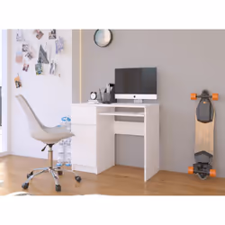 AKORD Furniture Factory IP0PBIUBIAPIKSLEW bureau d'ordinateur Blanc - Vue supplémentaire 6