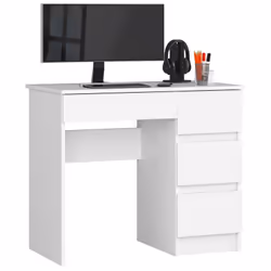 AKORD Furniture Factory IP0PBIUBIAPRA7, Droit, Forme rectangulaire, Mat, Blanc, 4 tiroir(s), 500 mm
