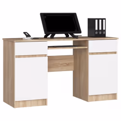 AKORD Furniture Factory IP0PBIUDABBIA004, Droit, Forme rectangulaire, Mat, Blanc, Couleur chêne, 2 tiroir(s), 500 mm