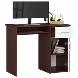 AKORD Furniture Factory IP0PPINWENBIA001 bureau d'ordinateur Blanc, Bois