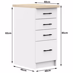 AKORD Furniture Factory KS0POLIBIA016 Armoire de rangement de salle à manger et de cuisine - Vue supplémentaire 4