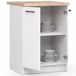 AKORD Furniture Factory KS0POLIBIA007 Armoire de rangement de salle à manger et de cuisine