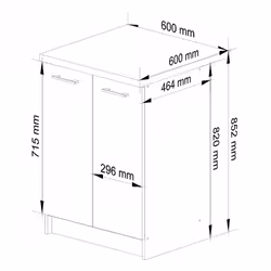 AKORD Furniture Factory KS0POLIBIA007 Armoire de rangement de salle à manger et de cuisine