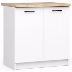 AKORD Furniture Factory KS0POLIBIA015, 2 portes(s), 2 étagères, Blanc, Porte à charnière, 16 mm, 460 mm