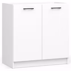 AKORD Furniture Factory KS0POLIBIA001, 2 portes(s), 1 étagères, Blanc, Porte à charnière, 16 mm, 460 mm