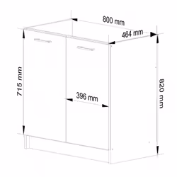 AKORD Furniture Factory KS0POLIBIA001 Armoire de rangement de salle à manger et de cuisine