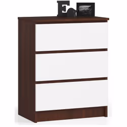 AKORD Furniture Factory OP0LK-6VENBIA3SZ, Blanc, Wenge, 3 tiroir(s), Mat, 16 mm, 51 cm, 400 mm