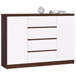 AKORD Furniture Factory OP0LKOMVENBIA013, Blanc, Wenge, 4 tiroir(s), Mat, 4 étagères, 2 portes(s), 16 mm